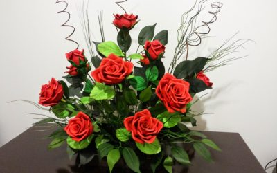 Arranjo de Rosas Vermelhas de EVA