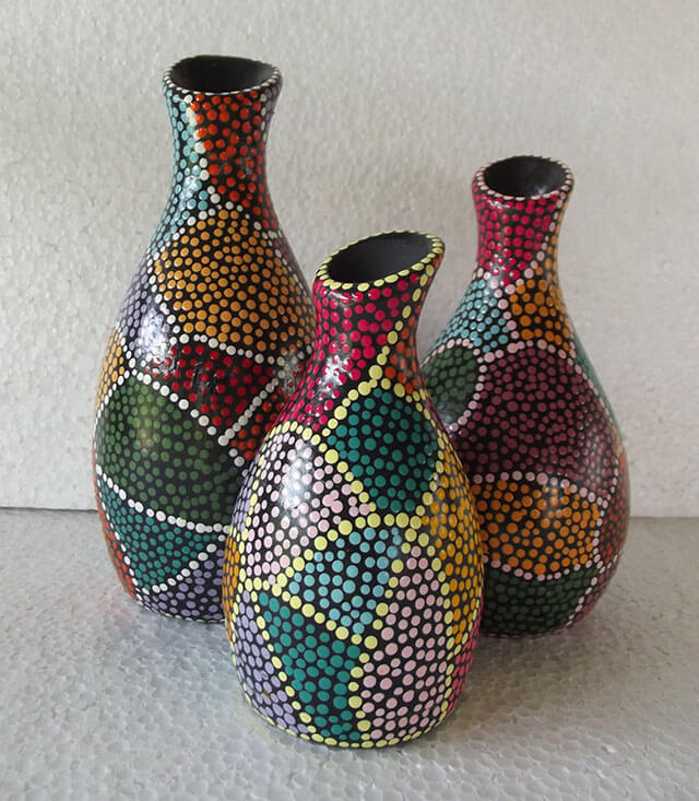 vaso colorido decorativo