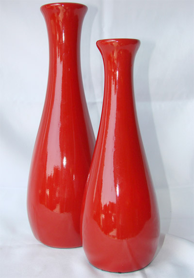 vaso cerâmico decorativo com efeito esmaltado