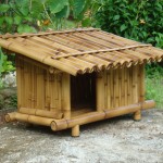 casinha de cachorro de bambu