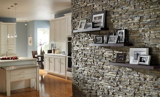 paredes decoradas com pedras