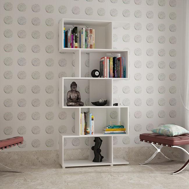Estante minimalista para livros para a sala de estar