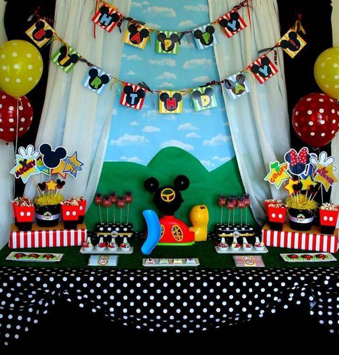 decoração de aniversário do Mickey