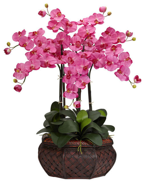 Arranjo de orquídeas artificiais