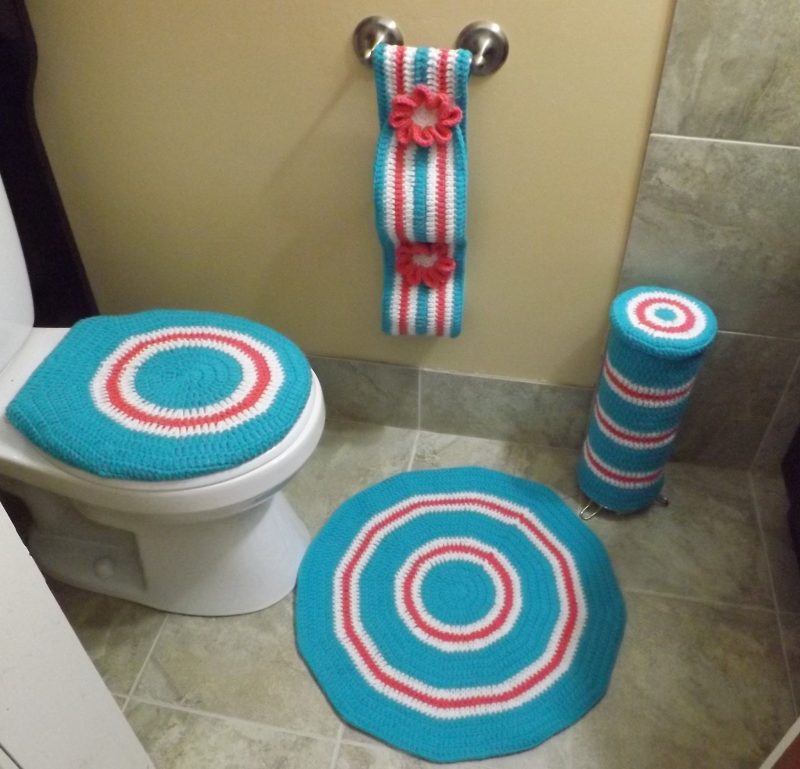 jogo de banheiro de crochê simples