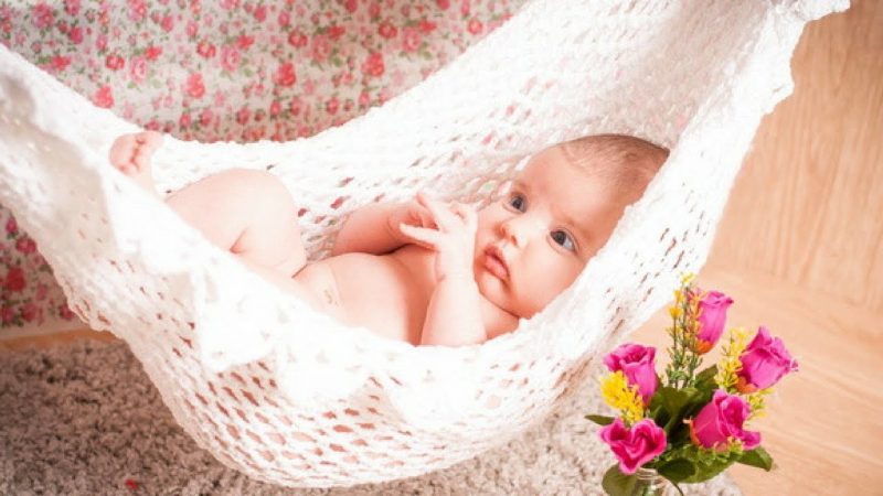 rede para bebês de crochê