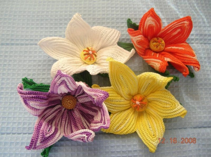 flores de crochê