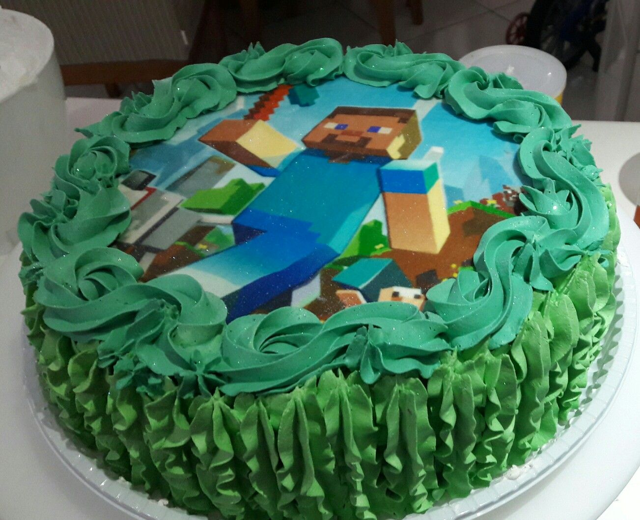 Bolo Minecraft de Chantilly