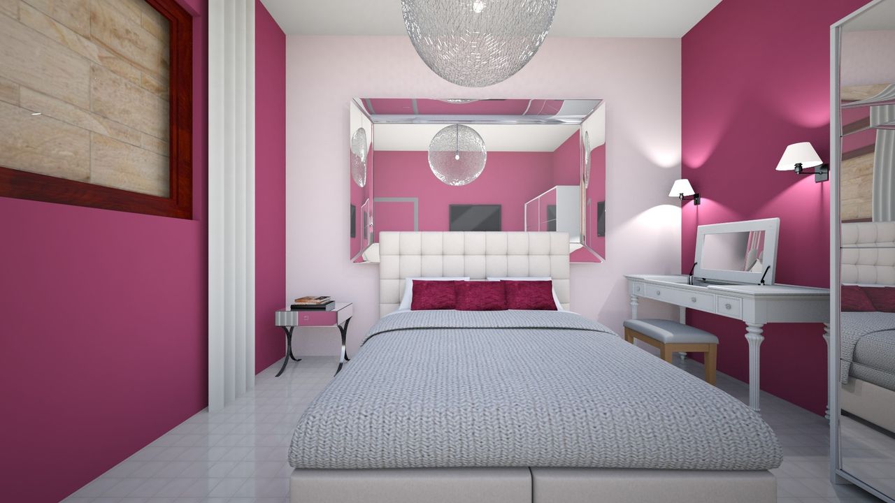 quarto de casal rosa