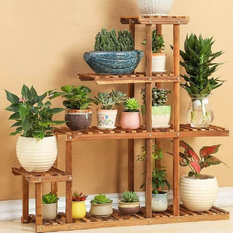 SUPORTE PARA PLANTAS – de Madeira, Ferro, Paletes, para Pendurar