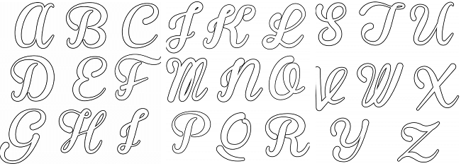 Moldes De Letras Cursivas Alfabeto Para Imprimir Em Pdf E 8136