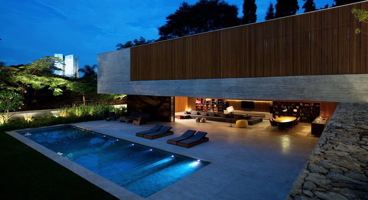 casas contemporâneas com piscina