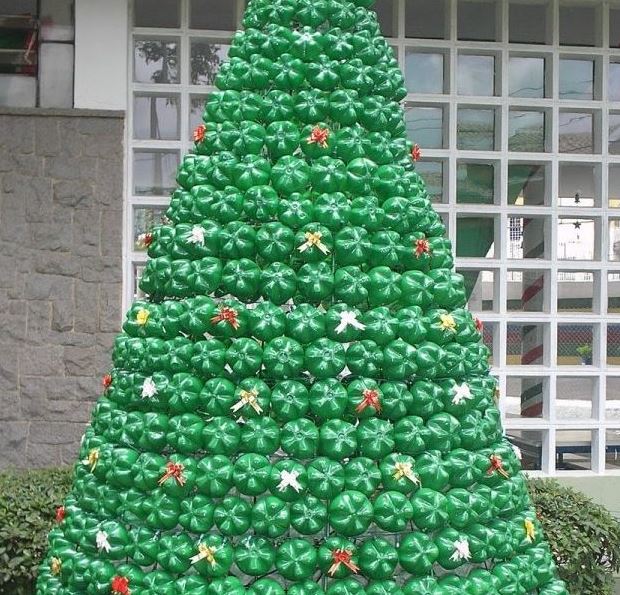 Árvore de Natal com Garrafa PET 2021 → Faça sua árvore de natal