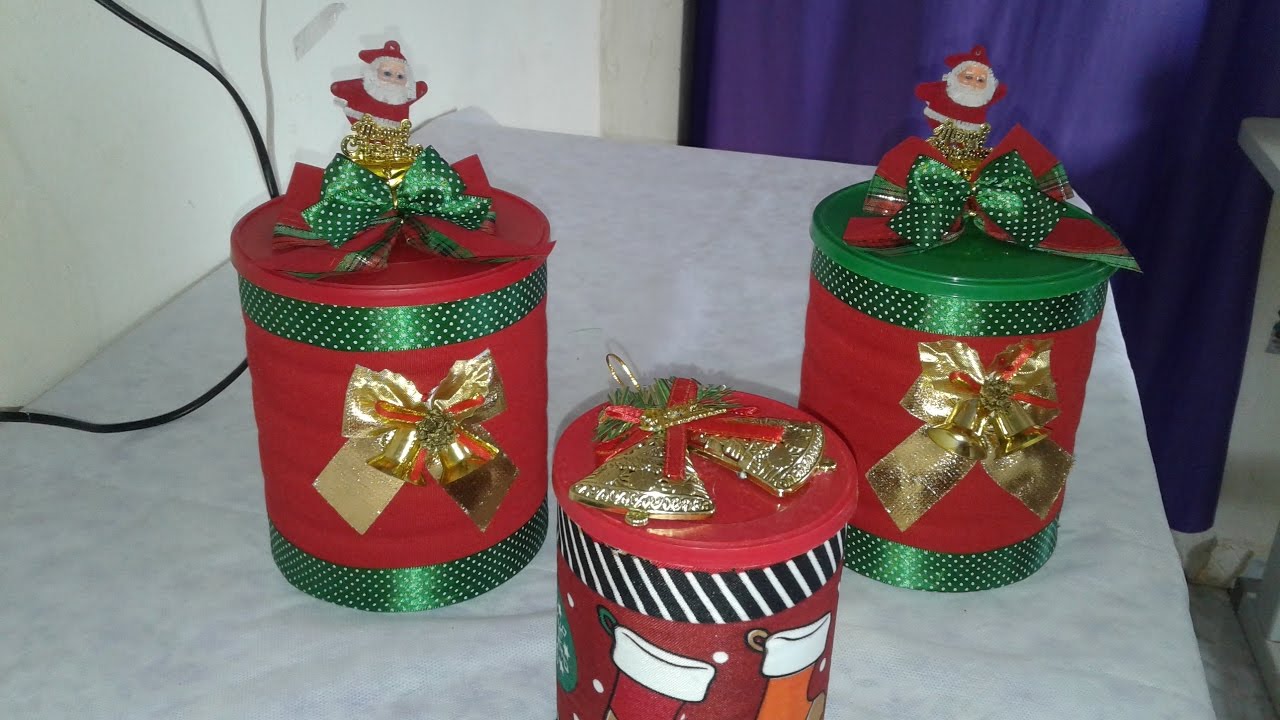 latas decoradas natal