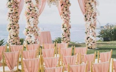 Decoração de festa na Praia de Casamento