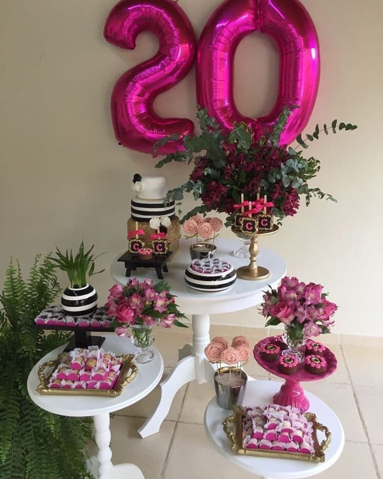 FESTA DE 20 ANOS → Decoração, Temas, Festa simples e barata