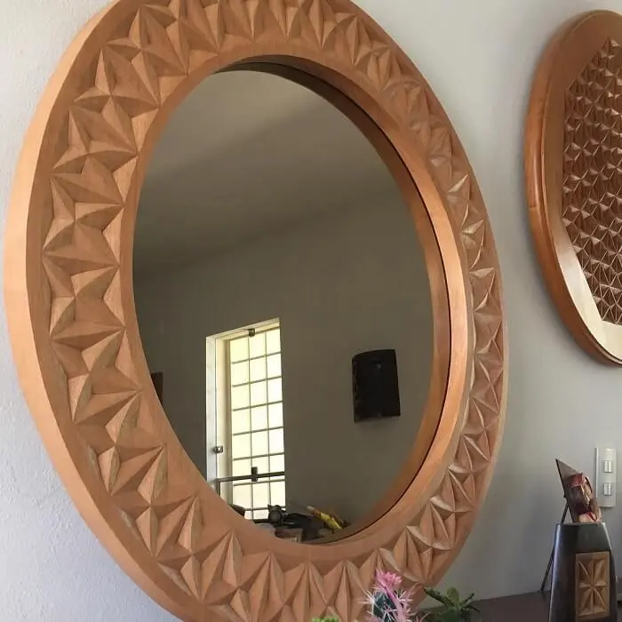 Espelho Redondo Com Moldura