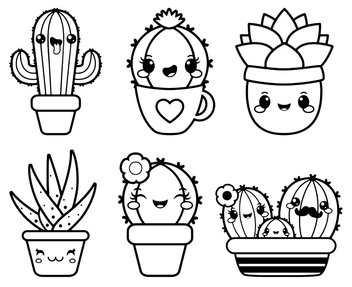 Desenhos Kawaii Para Colorir