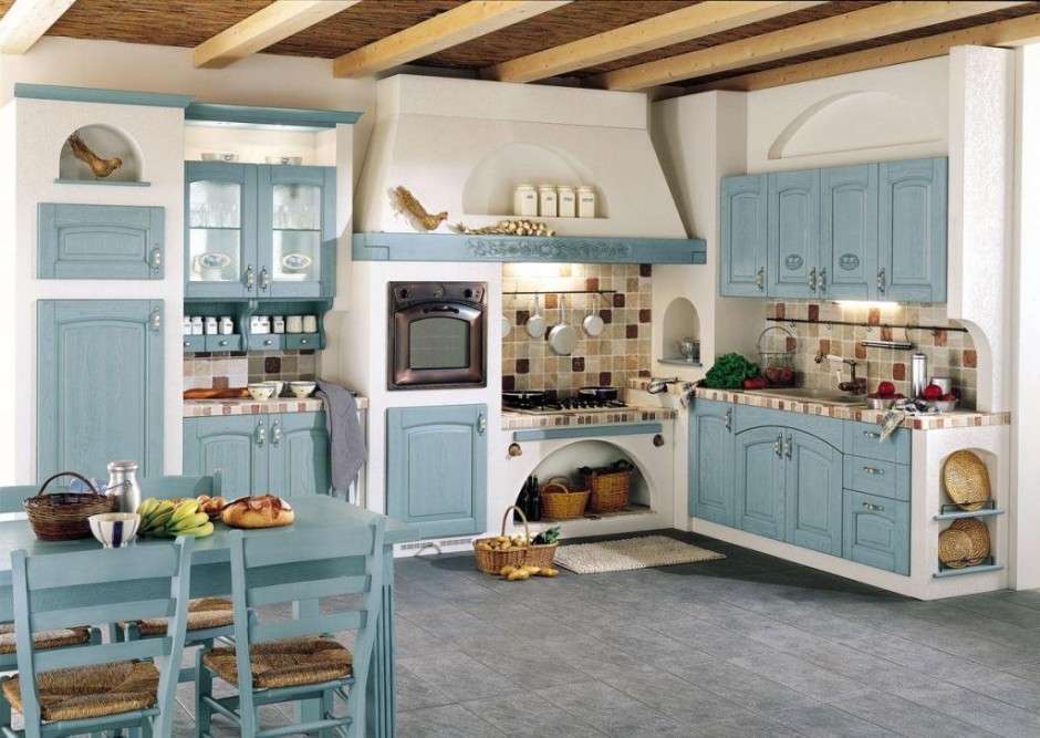 Cozinha Provençal azul